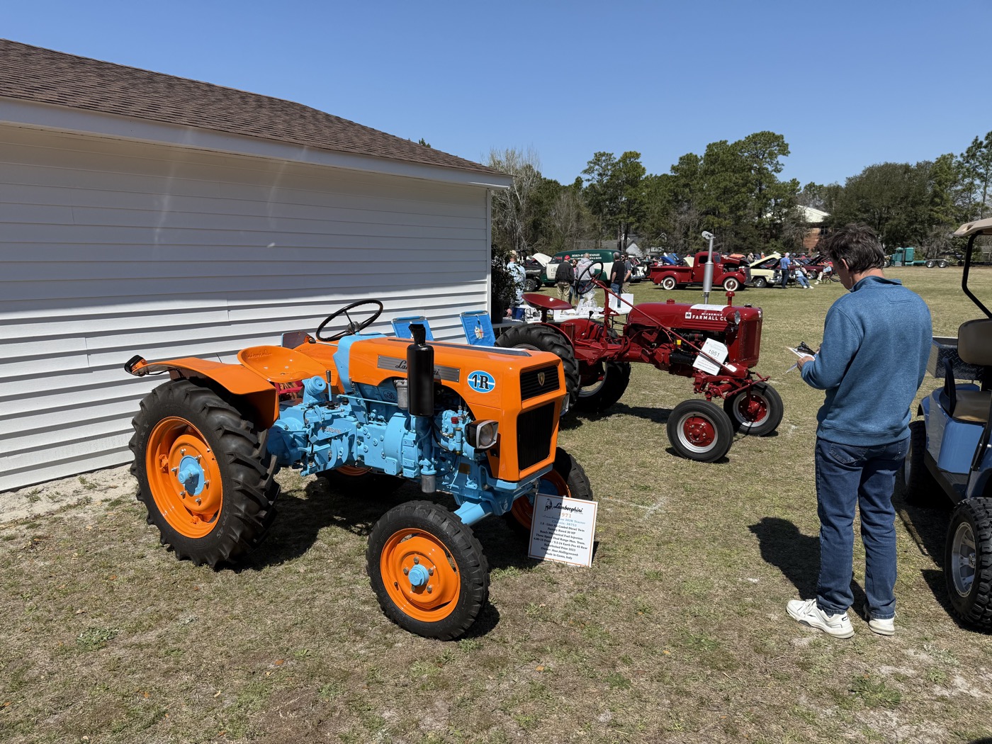 Lamborghini tractor at a show